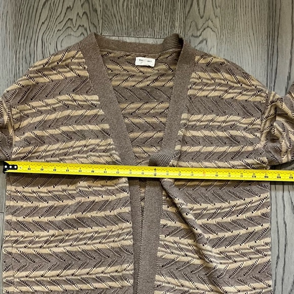 World Market Tan Cream Textured Cardigan Sweater - Picture 9 of 10